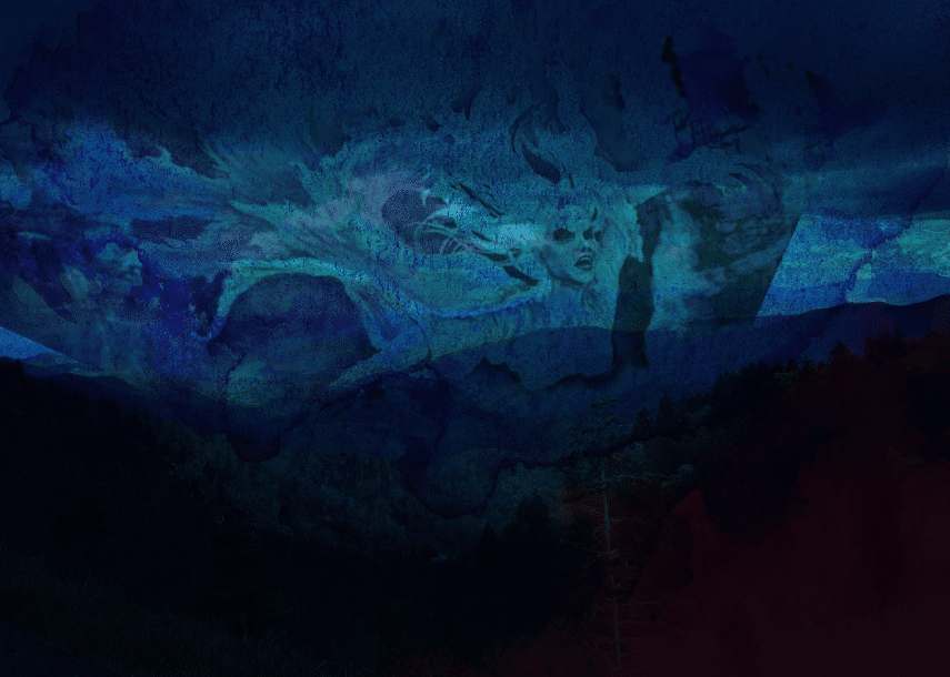 Banshee collage created by Evelyn Dortch