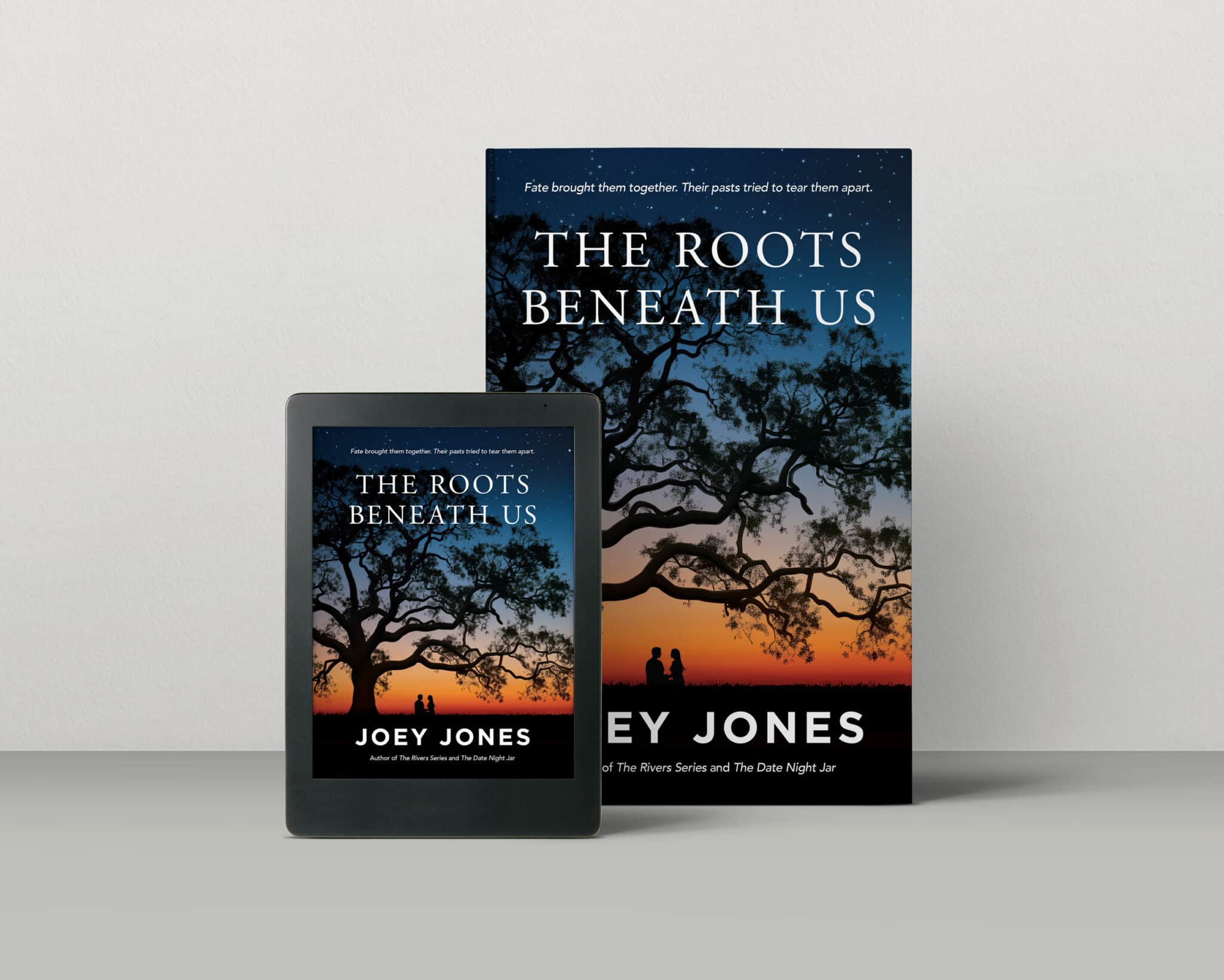 kindle mockup of The Roots Beneath Us by Joey Jones