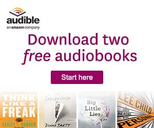 download 2 free audiobooks from Amazon. Affiliate Link.