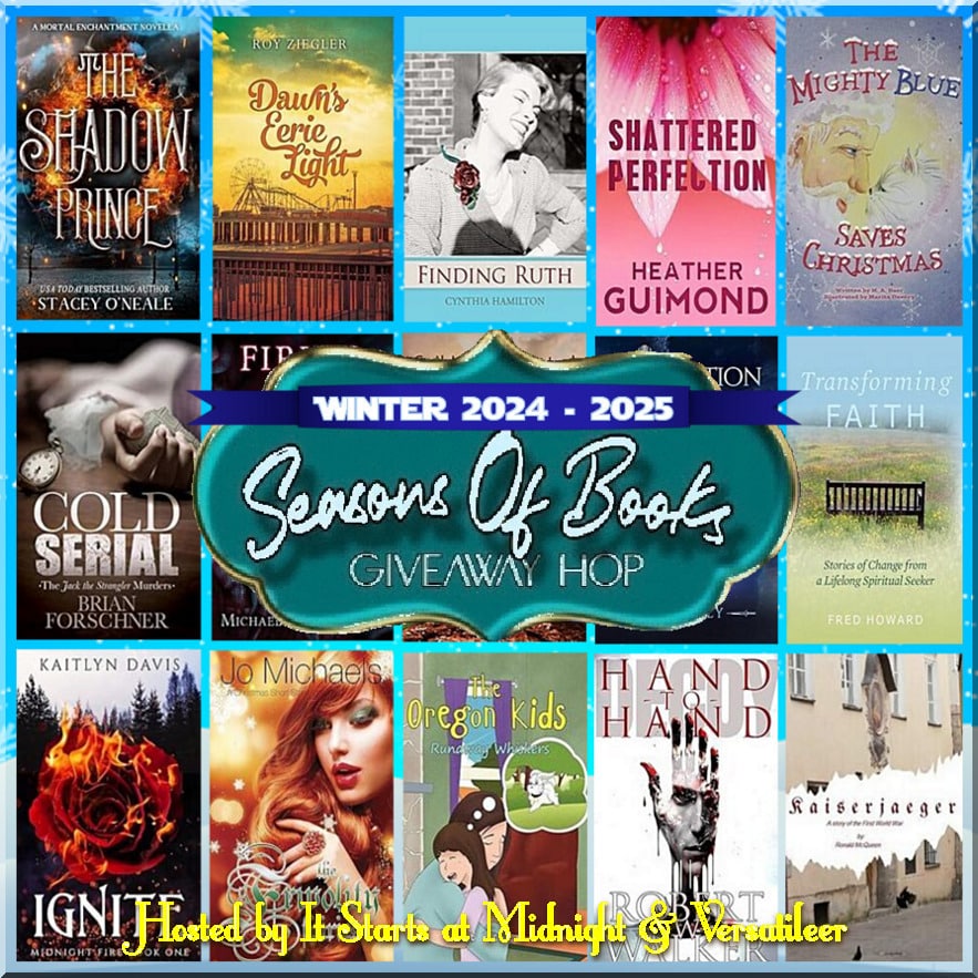 Banner for the Winter Season of Books Giveaway several book covers