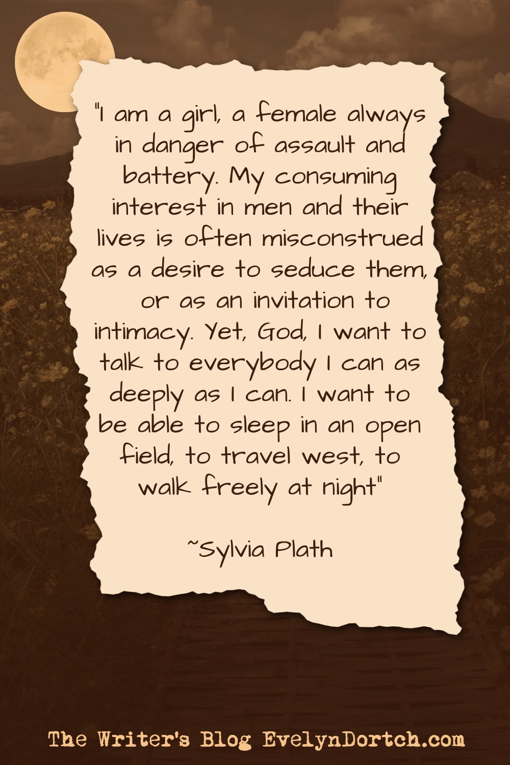 quote about being a woman from Sylvia Plath
